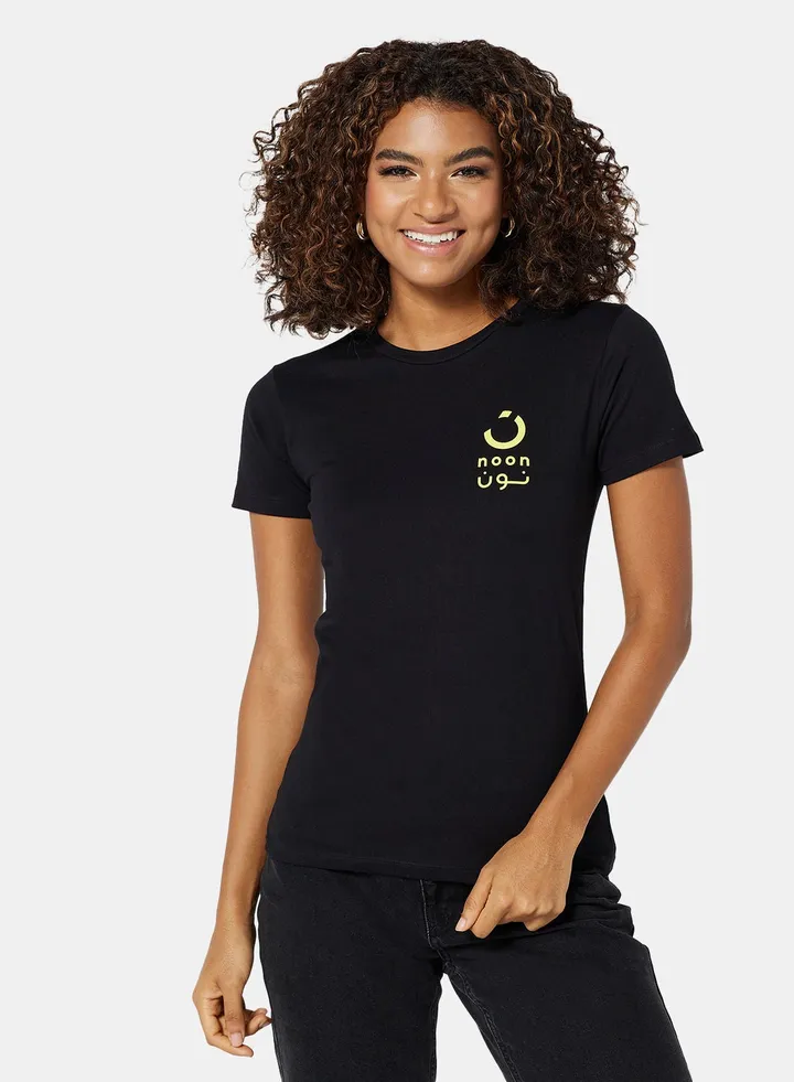 Women's Noon Merchandise T-Shirts with Logo Print