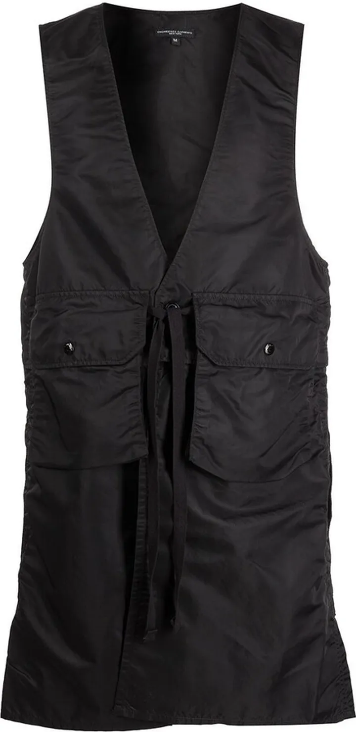 Flap-Pocket Long Vest
