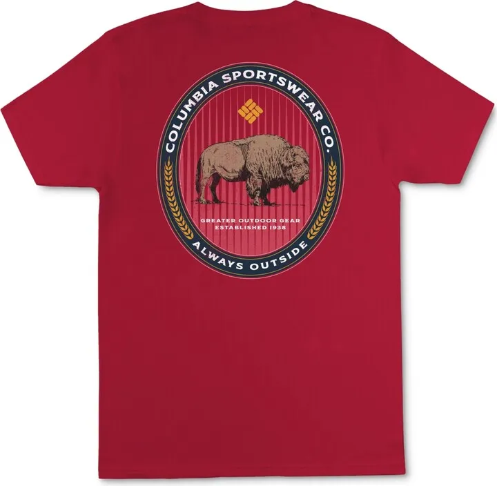 Columbia Men's Benjamin Bison Short-Sleeve Crewneck Graphic T-Shirt