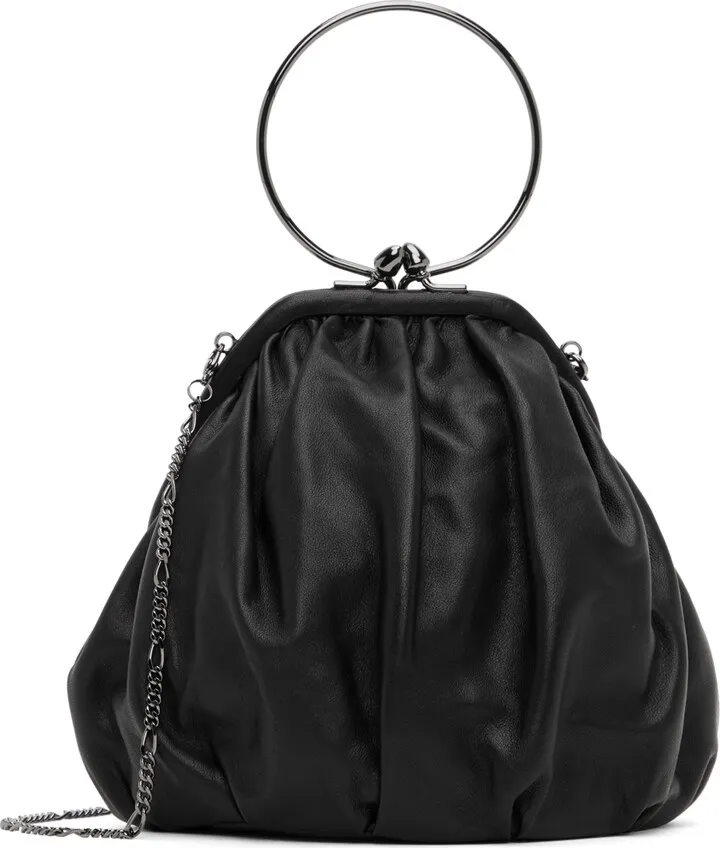 Yohji Yamamoto Black discord Leather Bag