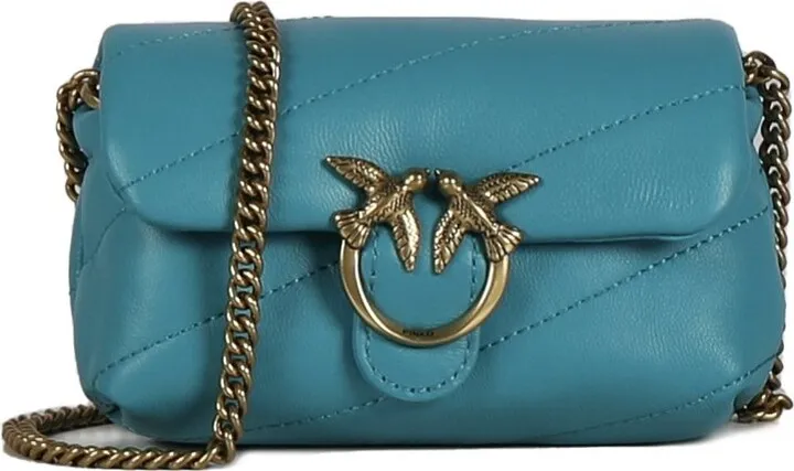 Pinko Love Micro Puff Chain Linked Mini Crossbody Bag