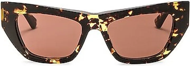 Bottega Veneta Acetate Cat Eye Sunglasses in Brown