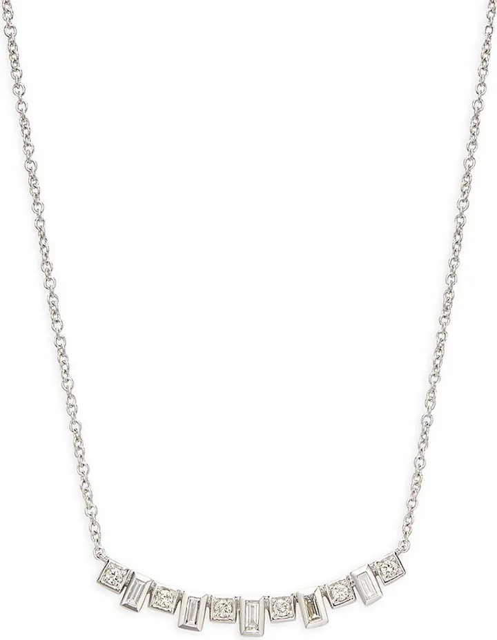 14K White Gold 0.25 TCW Diamond Necklace