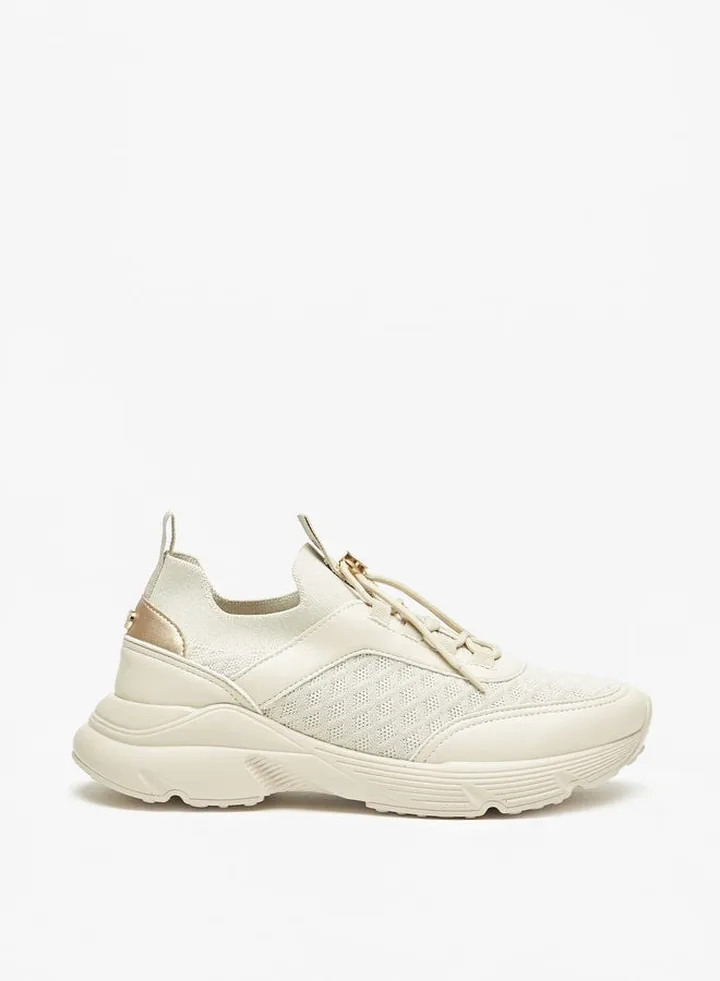 Women's Textured Lace-Up Sports Shoes
