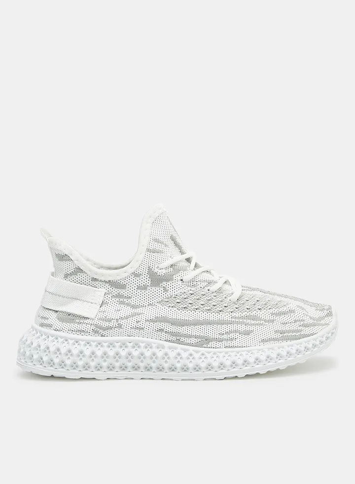 Knit Lace Up Sneakers