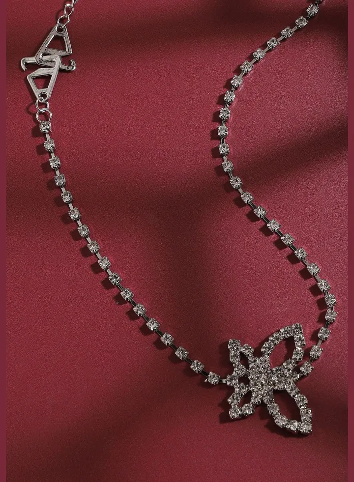 Silver Plated Designer Western Wear Choker Necklace For Women