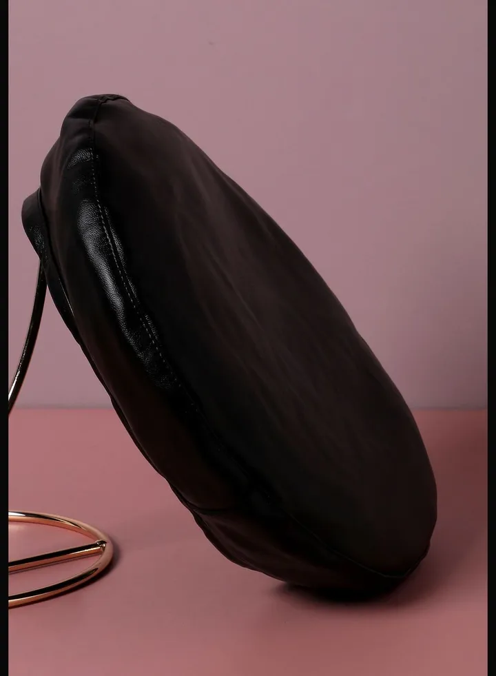 Casual Solid Vegan Leather Beret Cap For Women