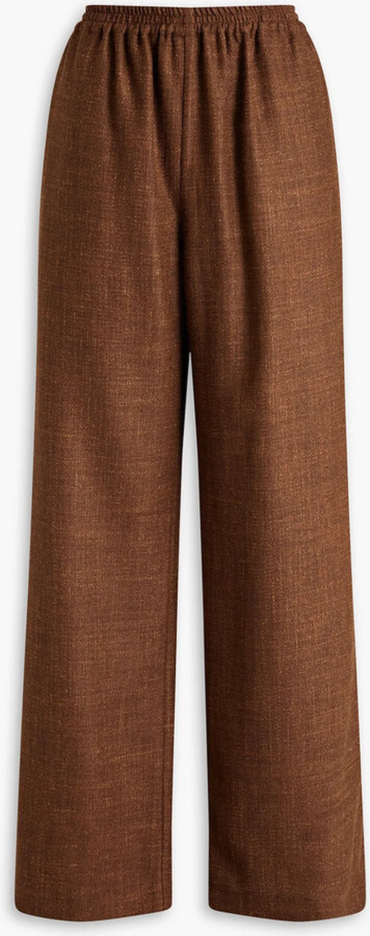 Alpaca-blend tweed wide-leg pants