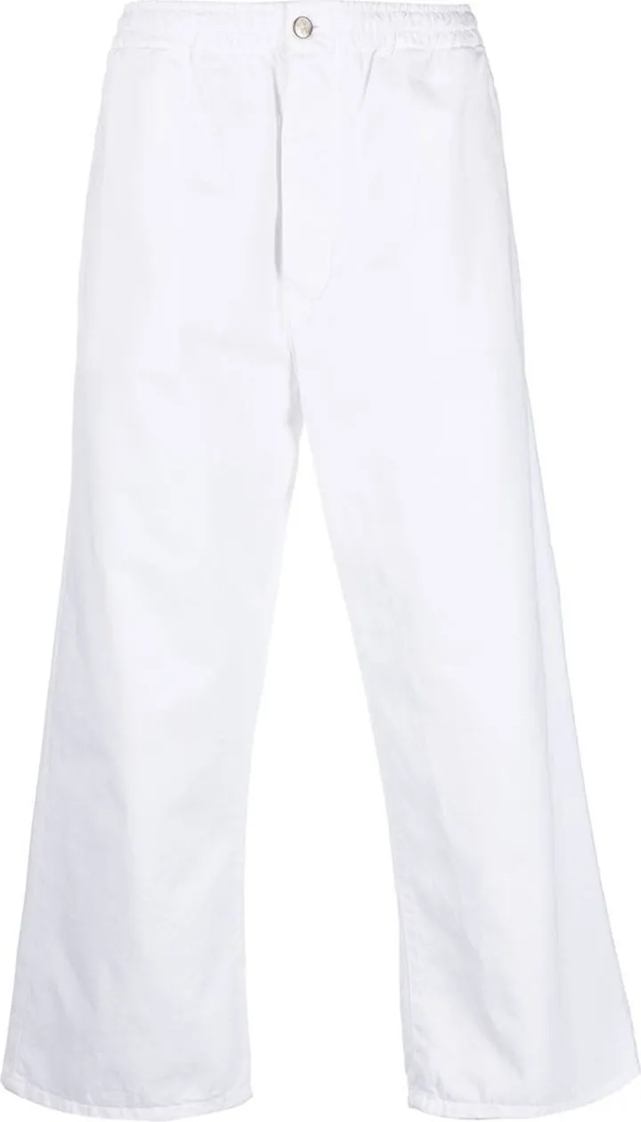 Kobe elasticated waistband wide-leg jeans