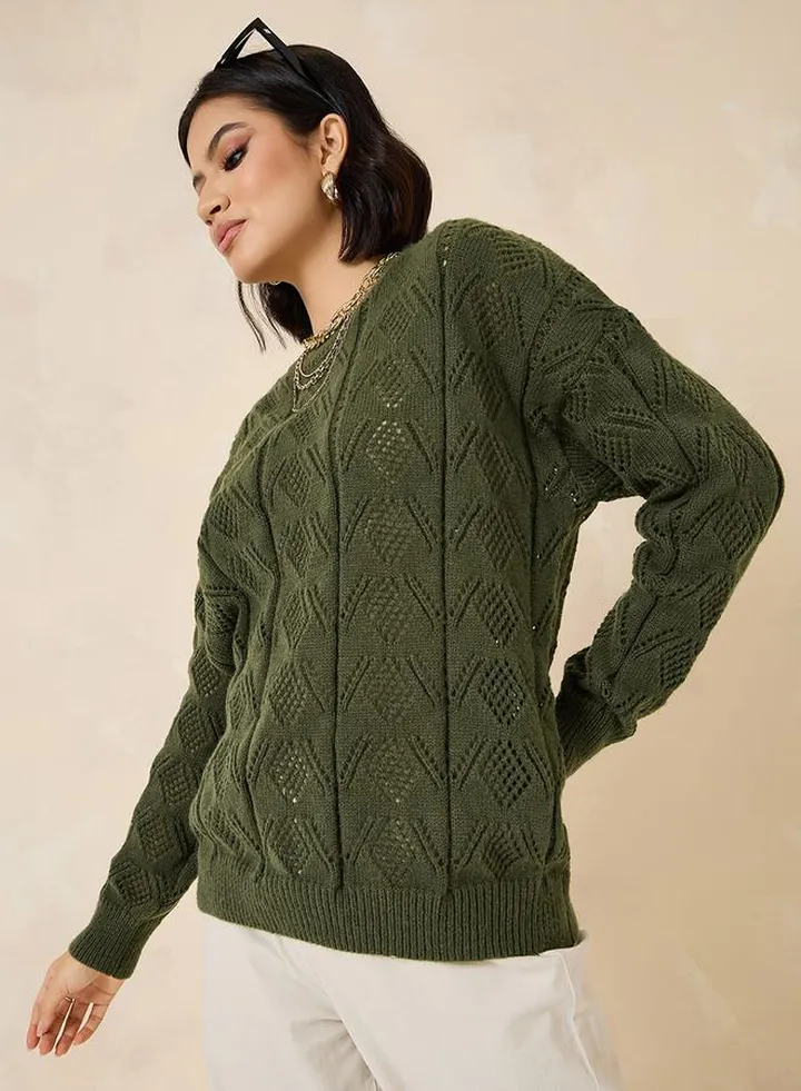 Regular Fit Textured Sweater