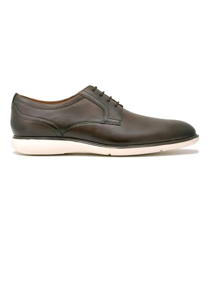 Men's Ruosh Oxford Derby Lace up Comfort Brown Leather Work Office Formal Occasion Party Casual Wear Italian Design Anti Skid Padded Insole Premium Shoes