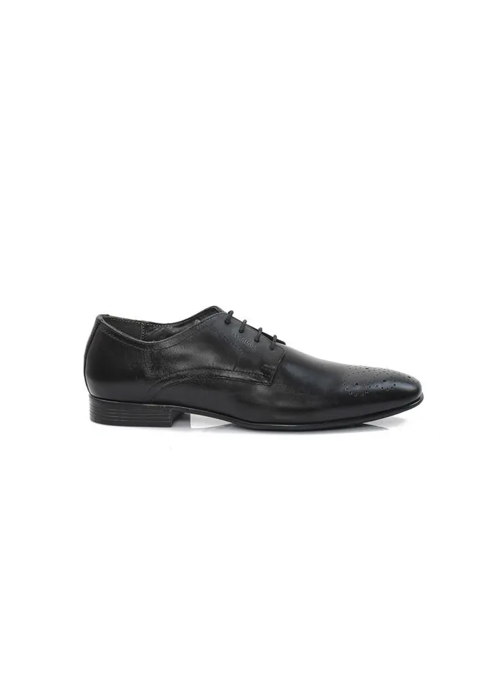 Men's Business Formal Casual Leather Shoes Lace-Up Round Toe Fashion Oxford Shoes With Low Heel