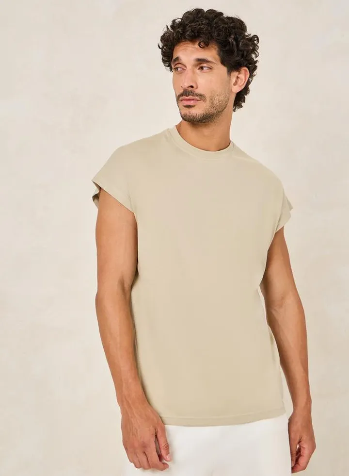 Cap Sleeve Cotton Rich Oversized T-Shirt
