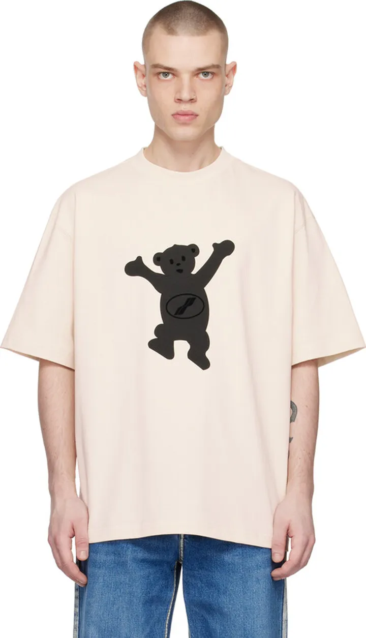 We11done Beige Teddy T-Shirt