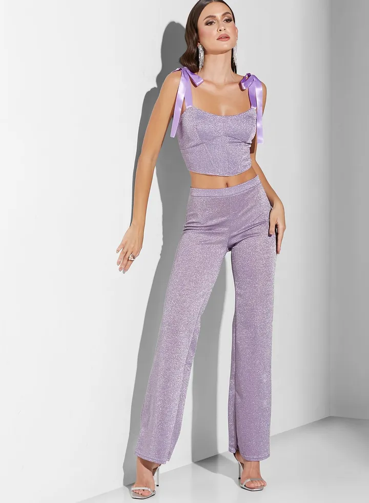 Shimmer Flared Pants
