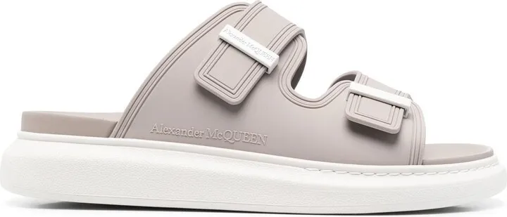 Open-Toe Touch-Strap Slippers