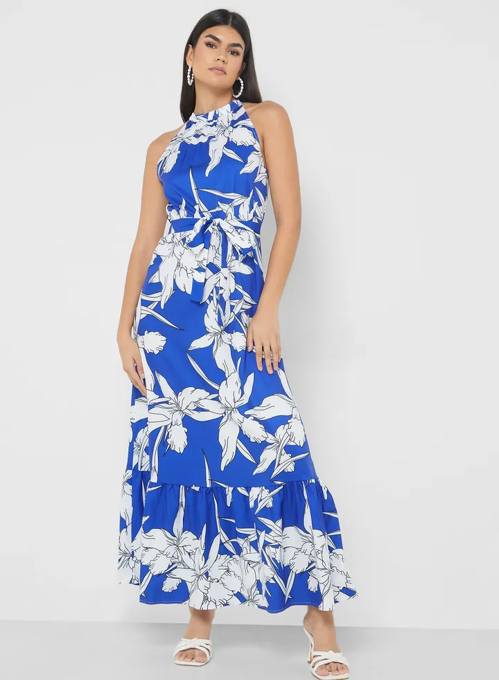 Sleeveless Printed Dress