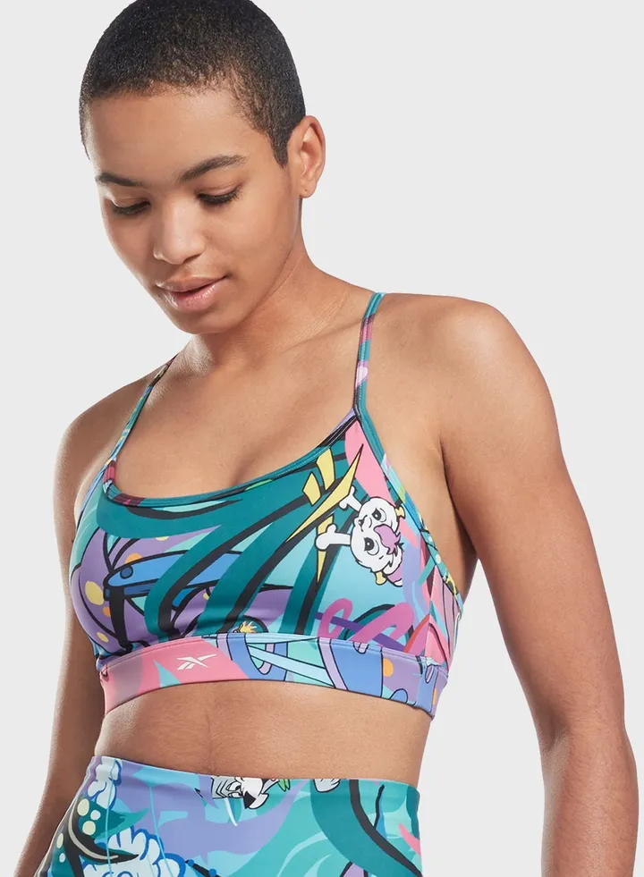 Jetsons Meet Flintstones Aop Lux Strappy Bra