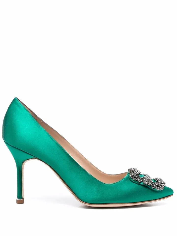 Hangisi 90mm satin pumps