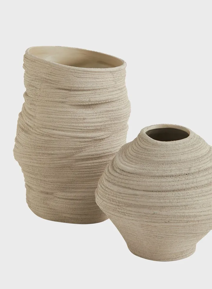 Asymmetric Stoneware Vase