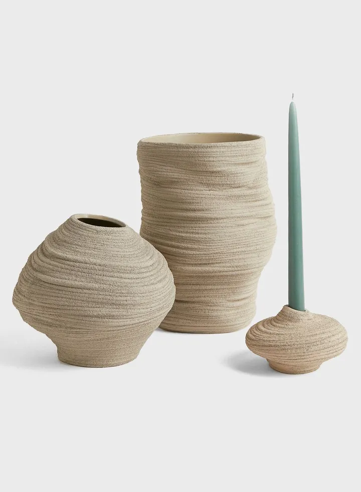 Asymmetric Stoneware Vase