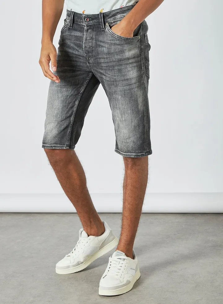 Slim Fit Denim Shorts