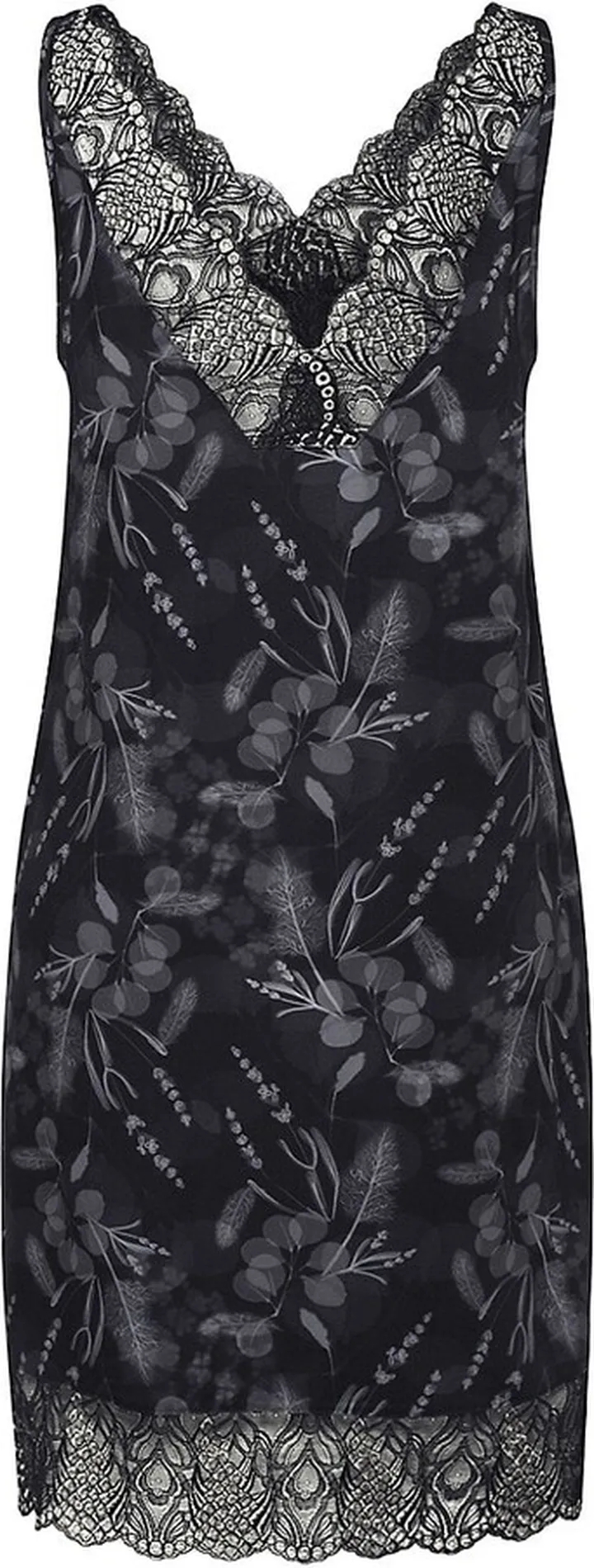 Floral Lace-Trimmed Nightgown