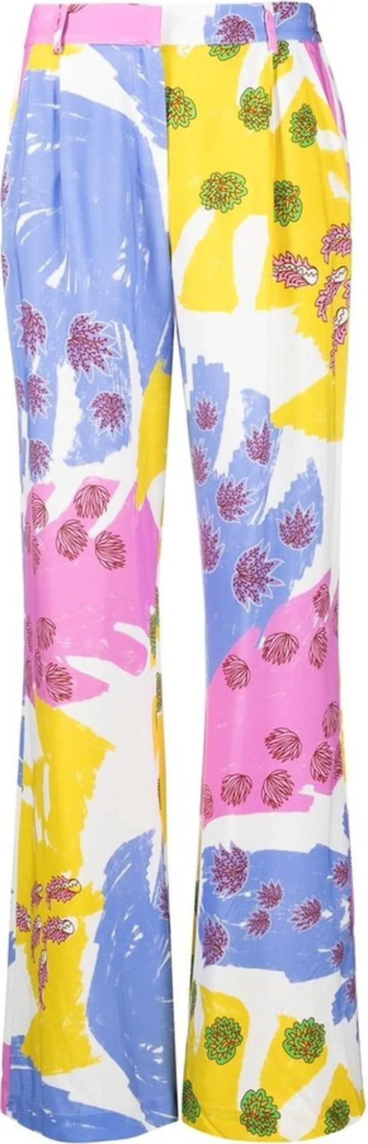Graphic-Print High-Waisted Trousers