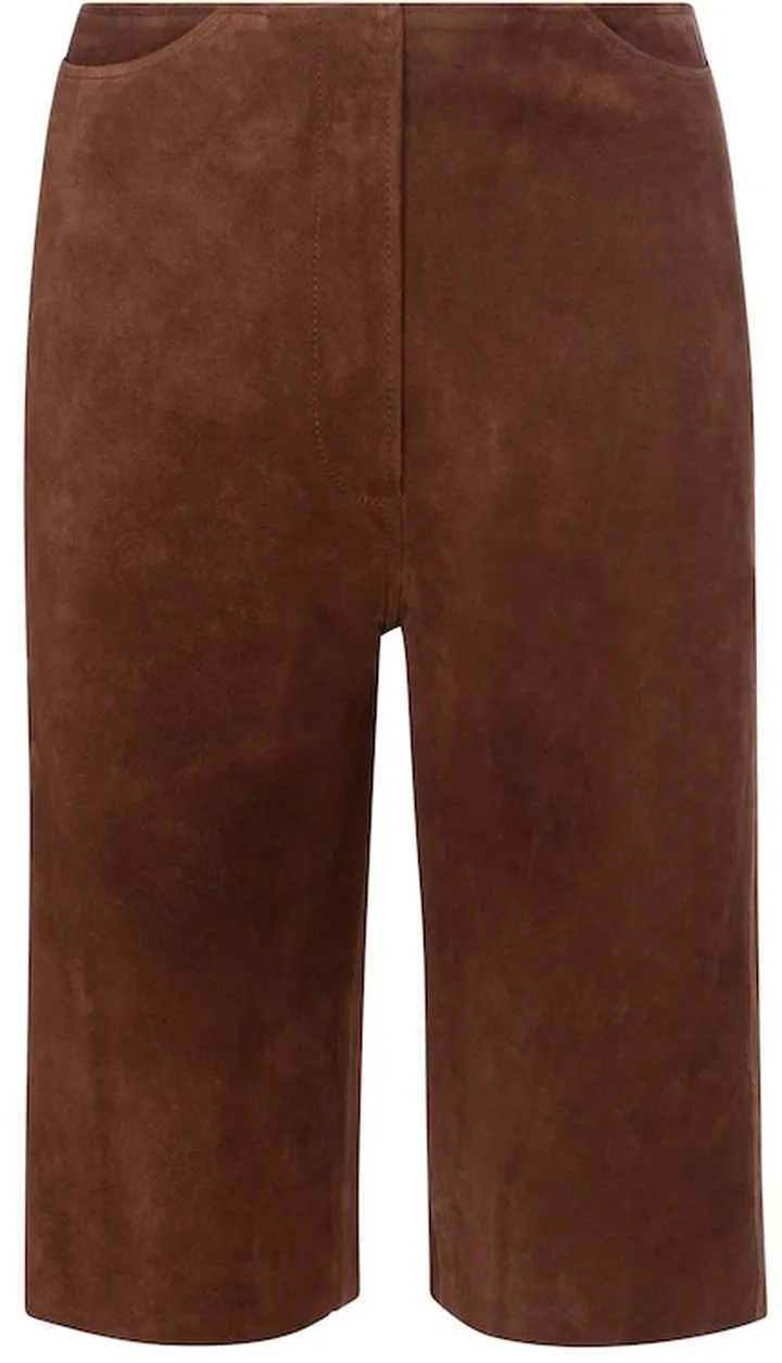 Suede Bermuda shorts