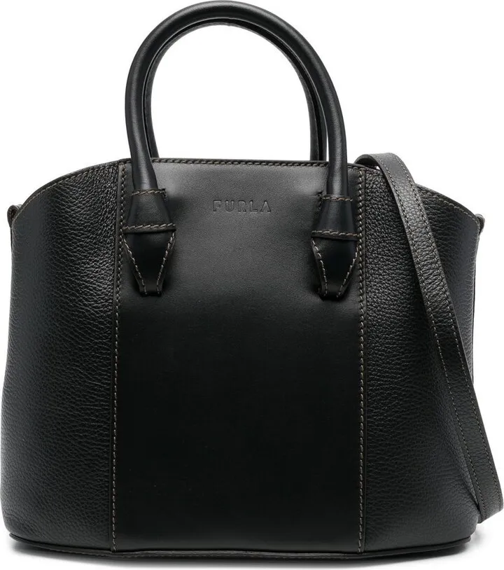 Logo-Embossed Leather Tote Bag