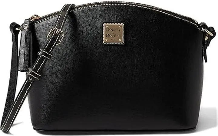 Dooney & Bourke Saffiano Robin Crossbody (Black) Handbags