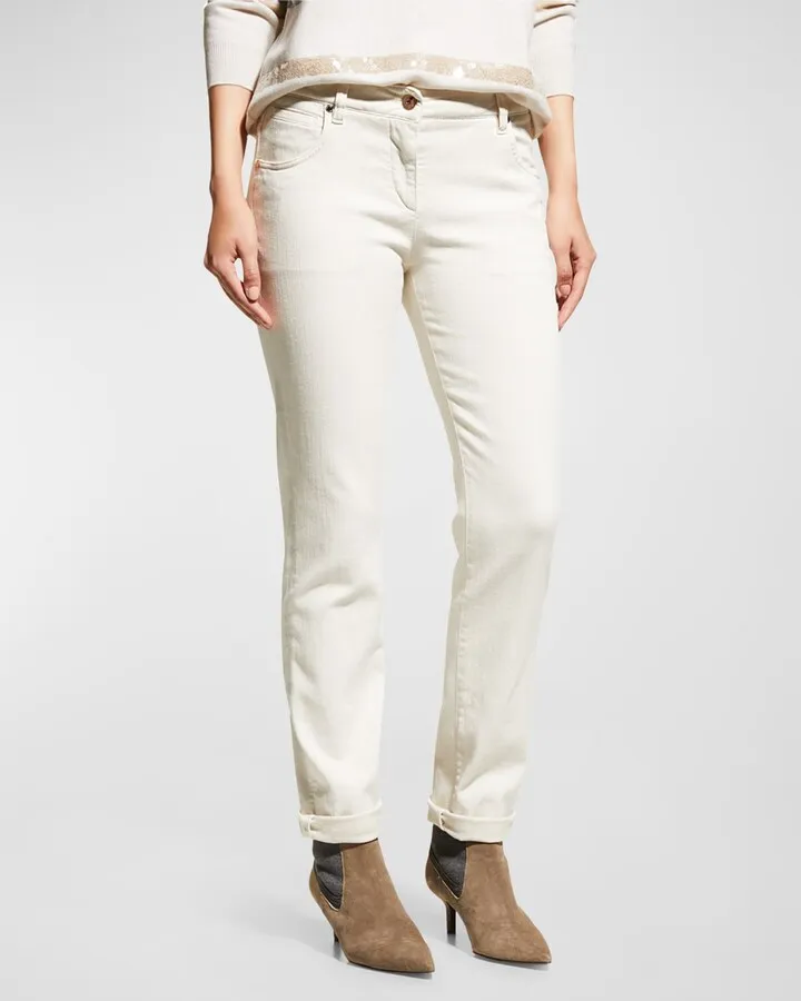 Garment Dyed Skinny-Leg Pants