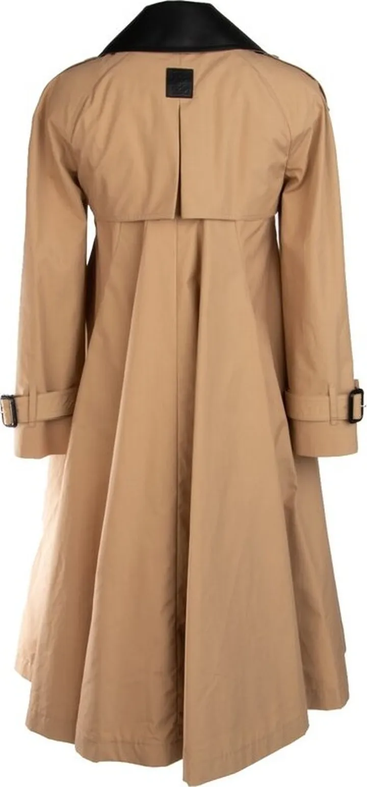 Loewe Contrasting Collar Flared Trench Coat