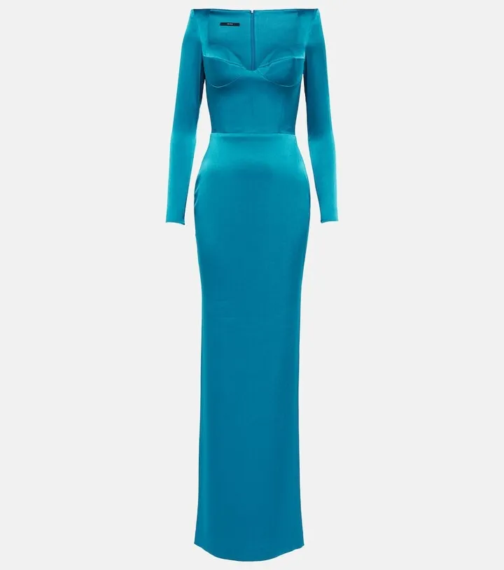 Gable satin crepe gown