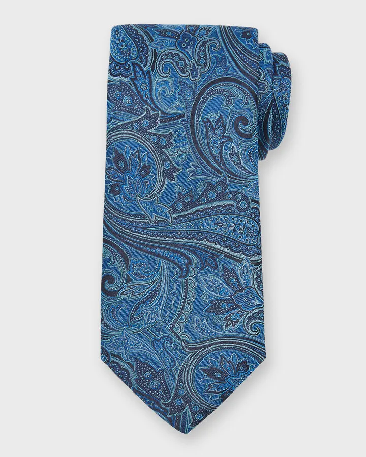 Men's Paisley Jacquard Silk Tie