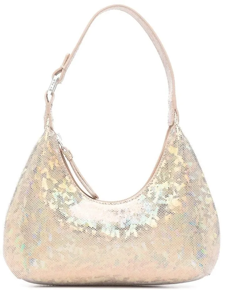 Metallic-Effect Zipped Tote