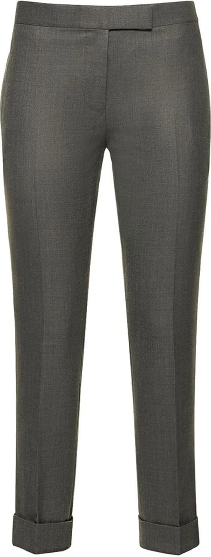 Cropped super fine wool twill pants