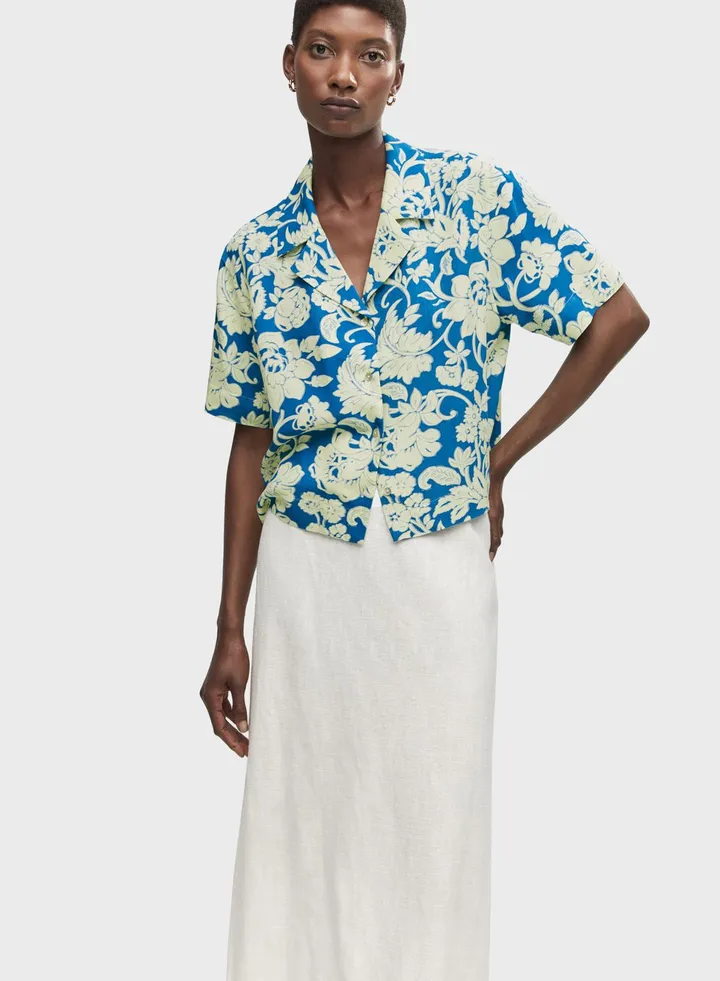 Floral Print Button Down Shirt