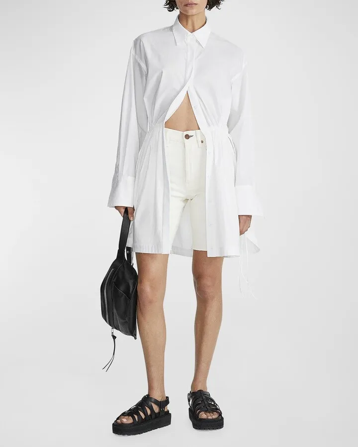Fiona Waist-Tie Shirtdress