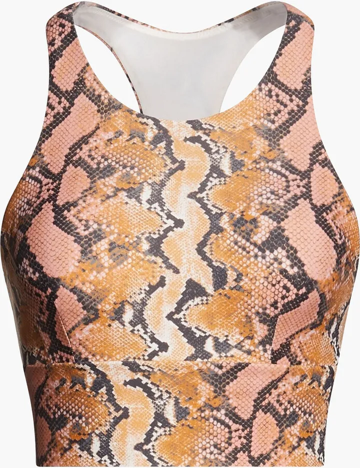 Sanibel snake-print stretch sports bra