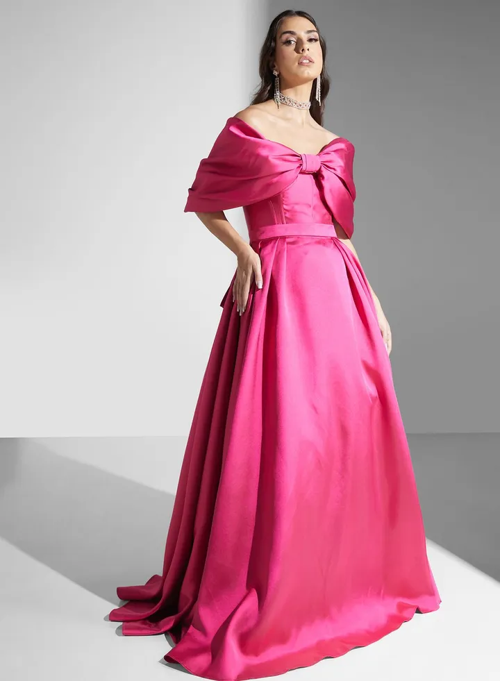Bardot Satin Dress