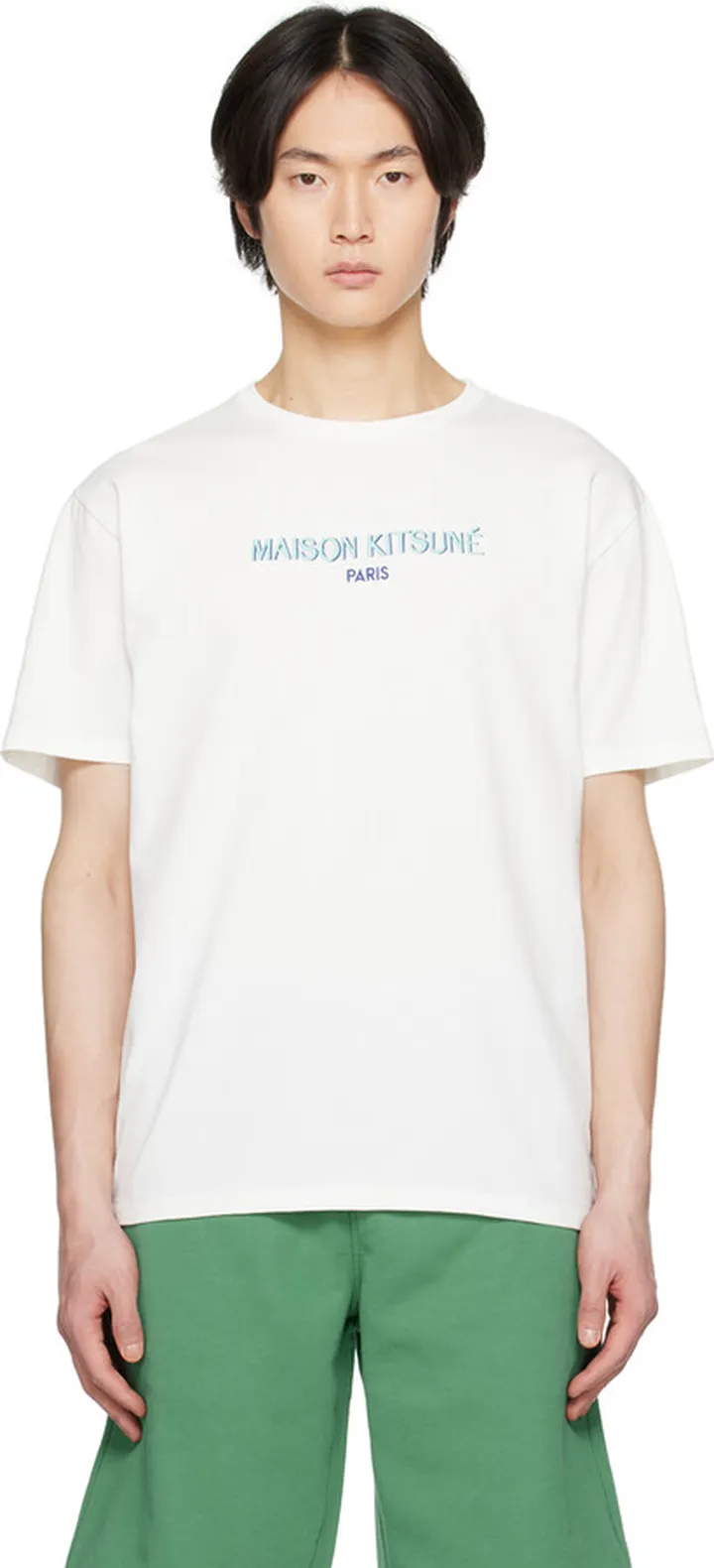 Maison Kitsuné White 'Paris' T-Shirt