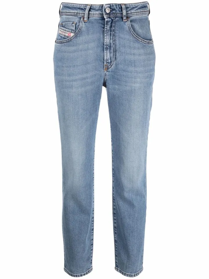 High-Rise Slim-Cut Jeans