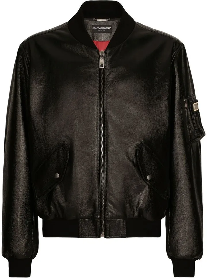 Leather Bomber Jacket
