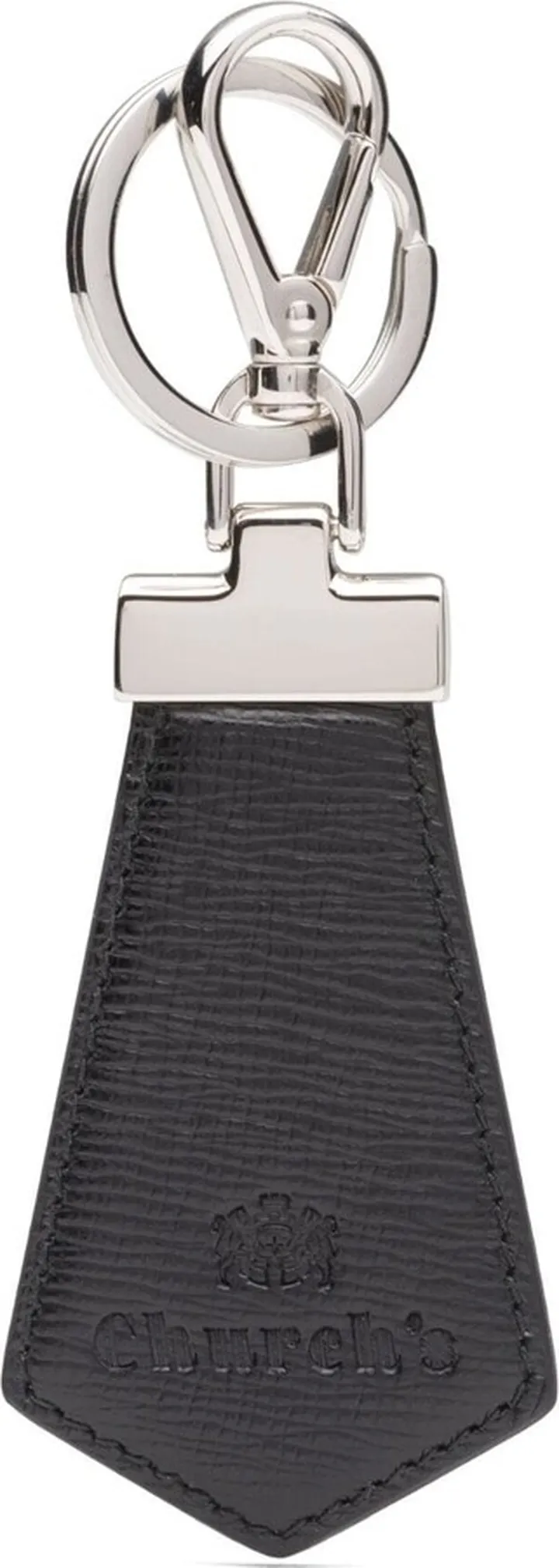 St James logo-debossed leather keyring