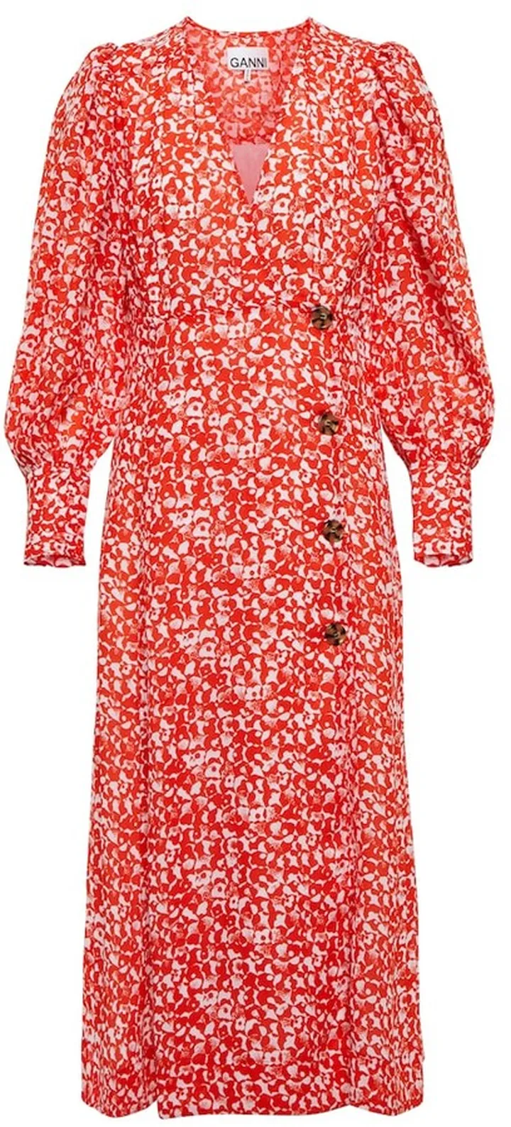 Floral crepe midi dress