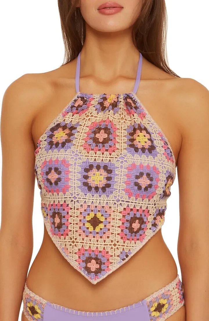 Hippie Daze Lace High Neck Bikini Top