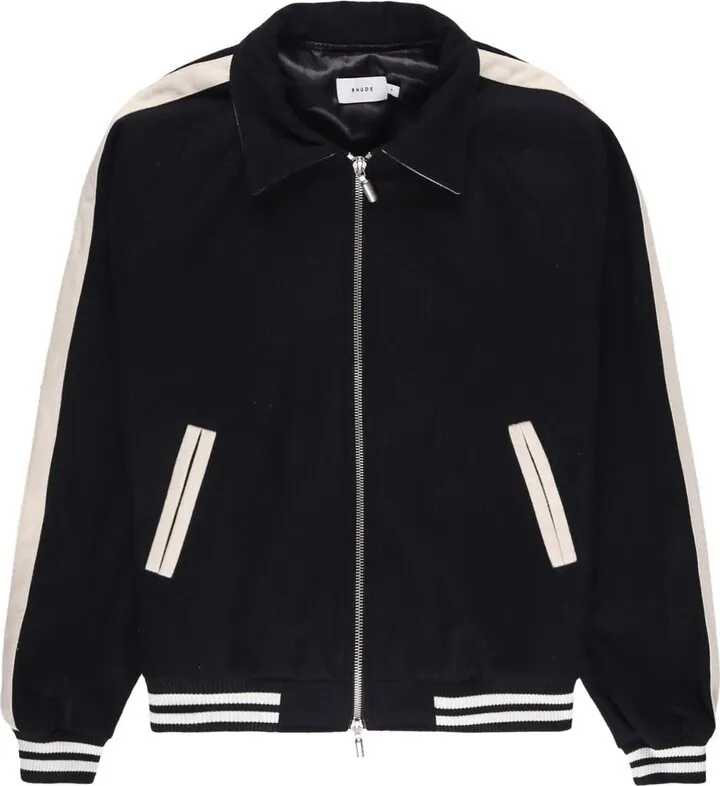 Motif-Print Bomber Jacket