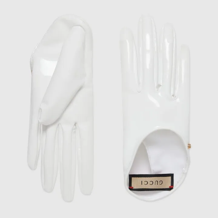 Shiny lycra gloves