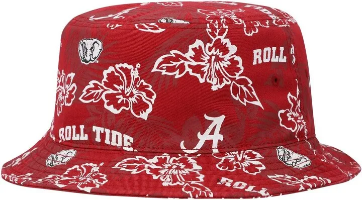 Men's Reyn Spooner Crimson Alabama Crimson Tide Floral Bucket Hat